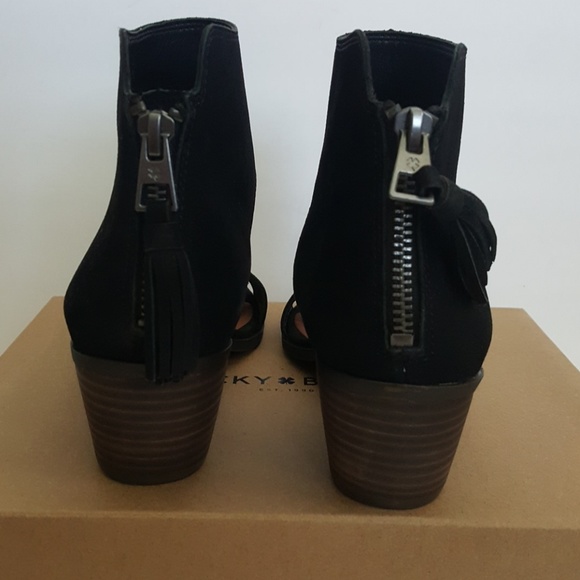 New Lucky Brand Barbina Leather Sandals - Picture 4 of 7